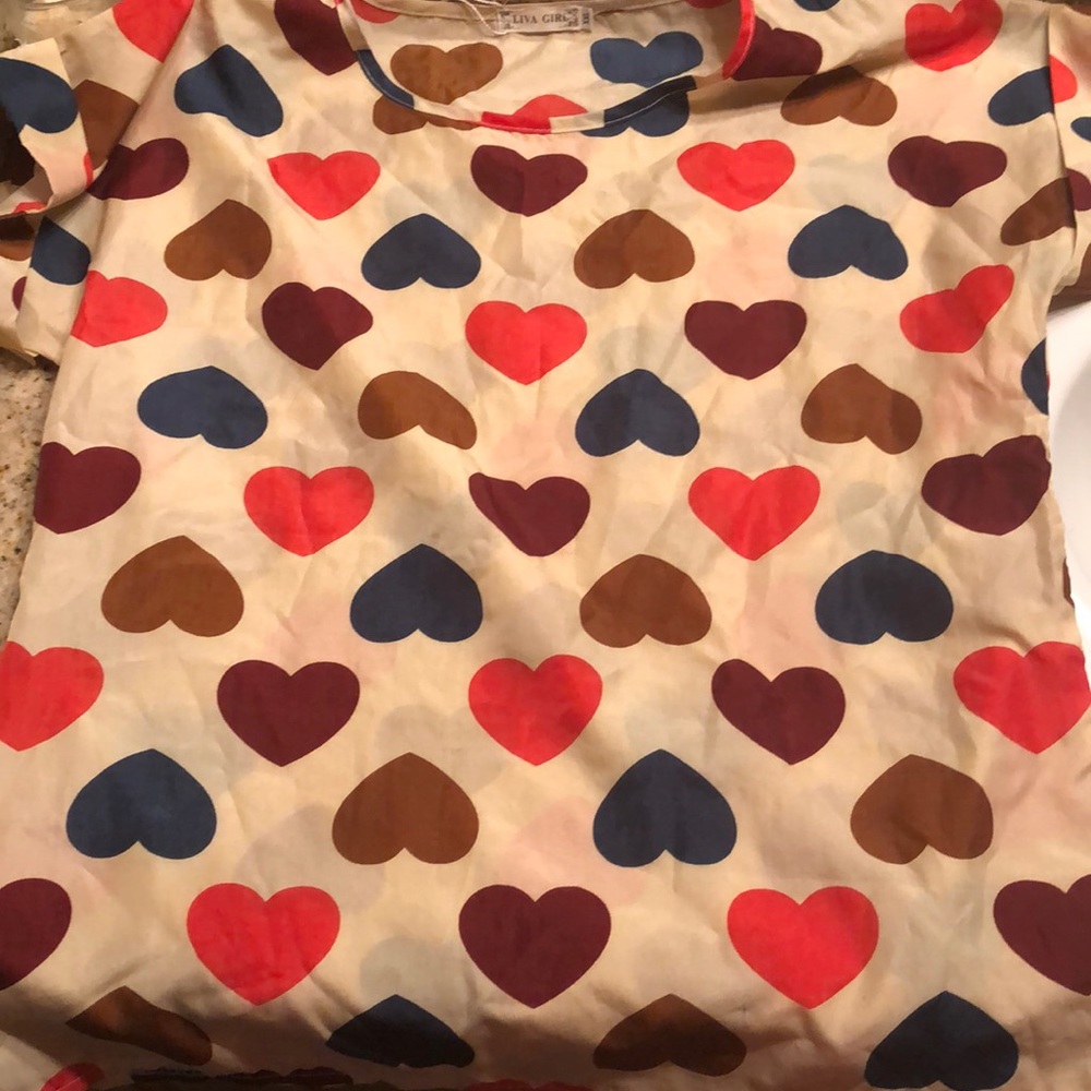 cute colorful heart shirt